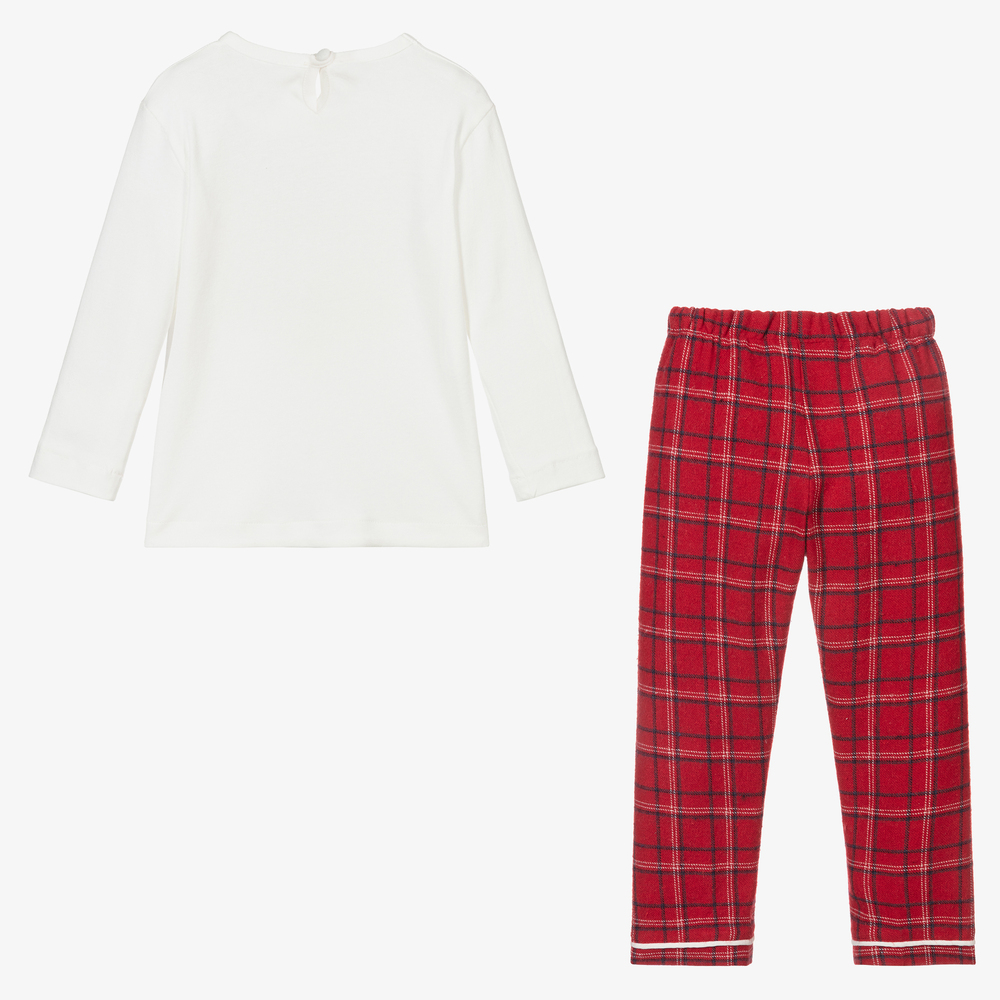 Caramelo Kids-Ivory & Red Festive Pyjamas | Childrensalon Outlet