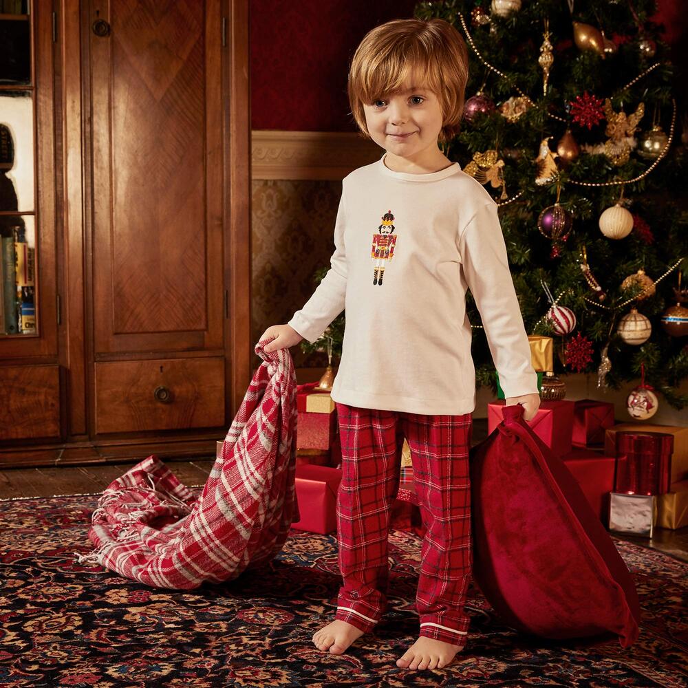 Caramelo Kids Ivory Red Festive Pyjamas Childrensalon Outlet