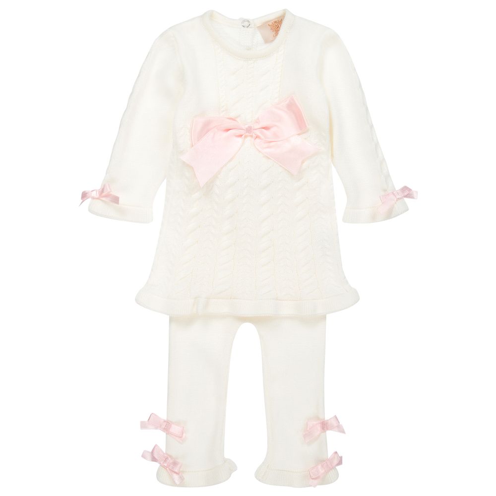 Caramelo Kids-Ivory Top & Trouser Knit Set | Childrensalon Outlet