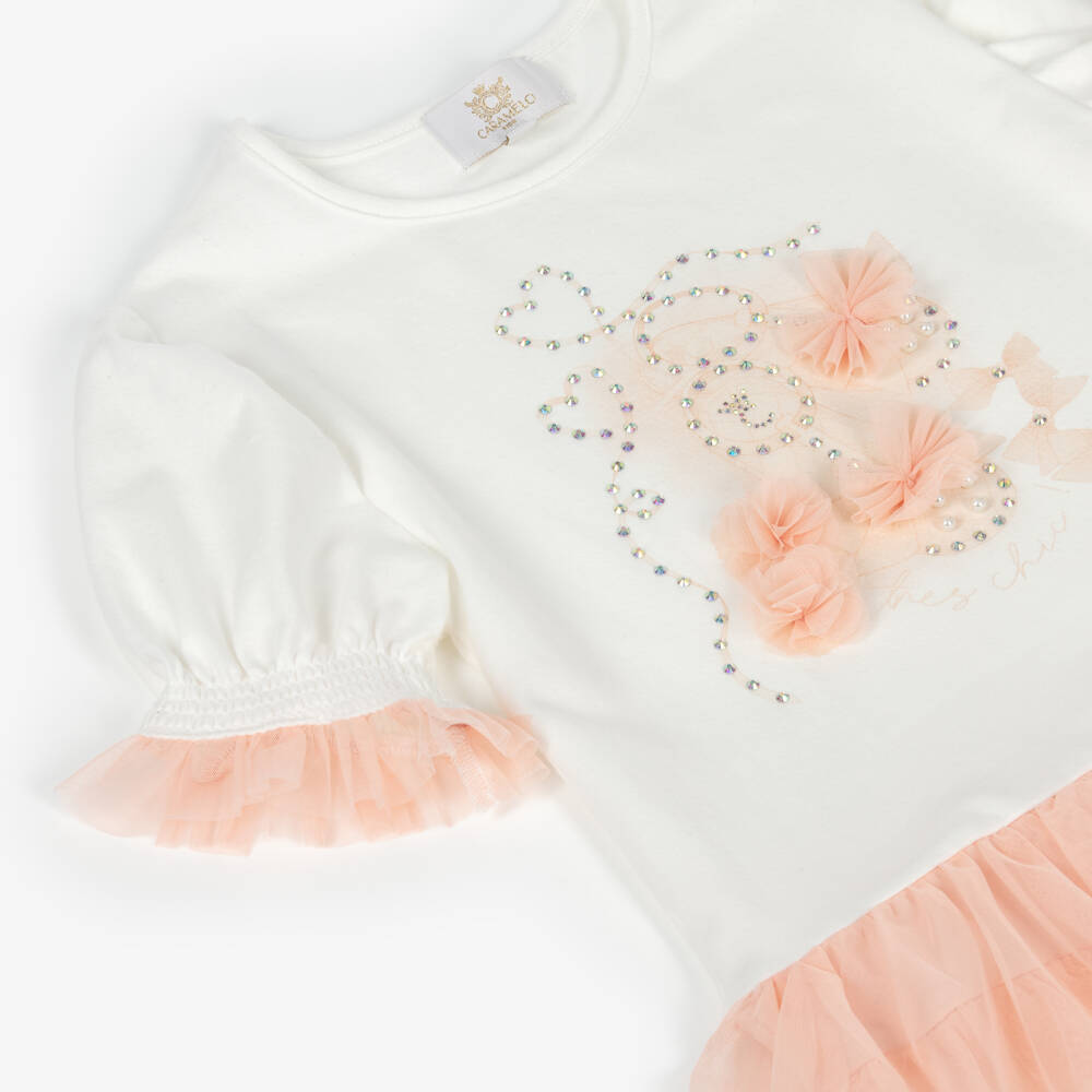 Caramelo Kids-Peachy Pink Tulle Ensemble for Girls | Childrensalon Outlet