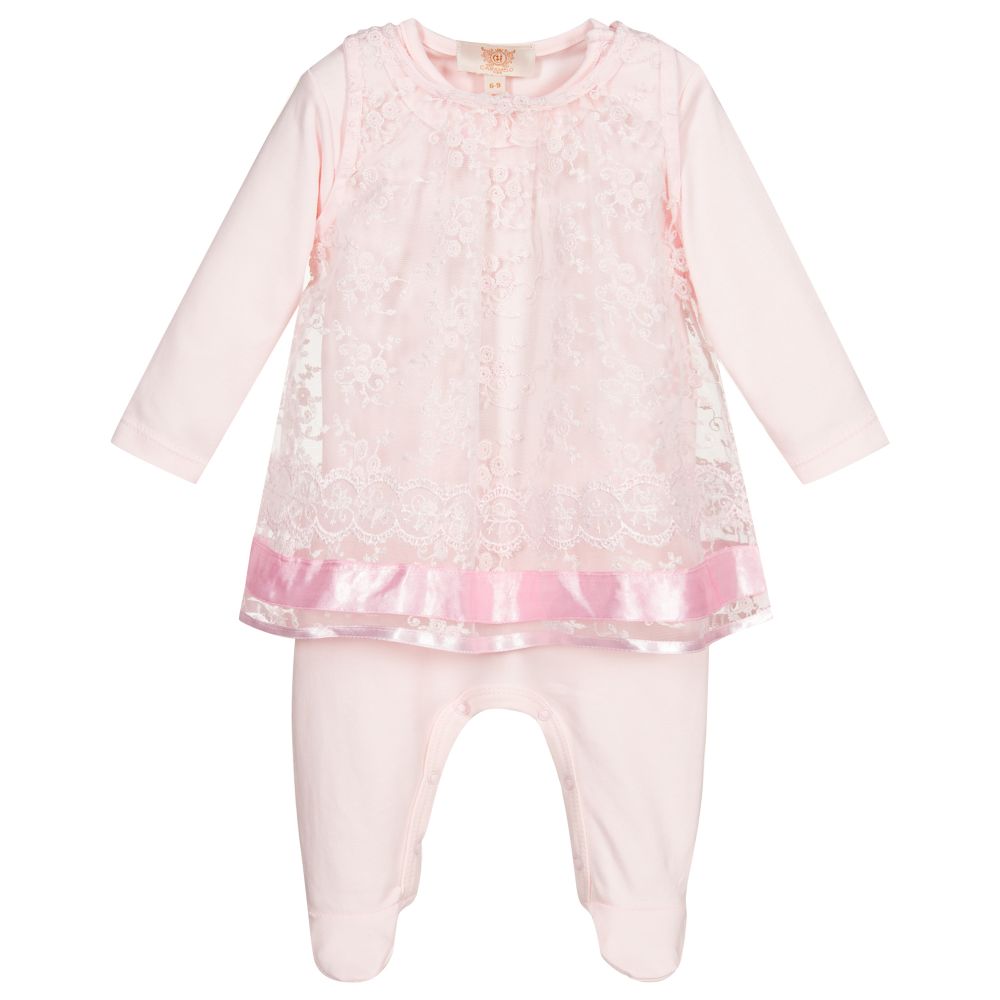Caramelo Kids - Pink Babygrow & Dress Set | Childrensalon