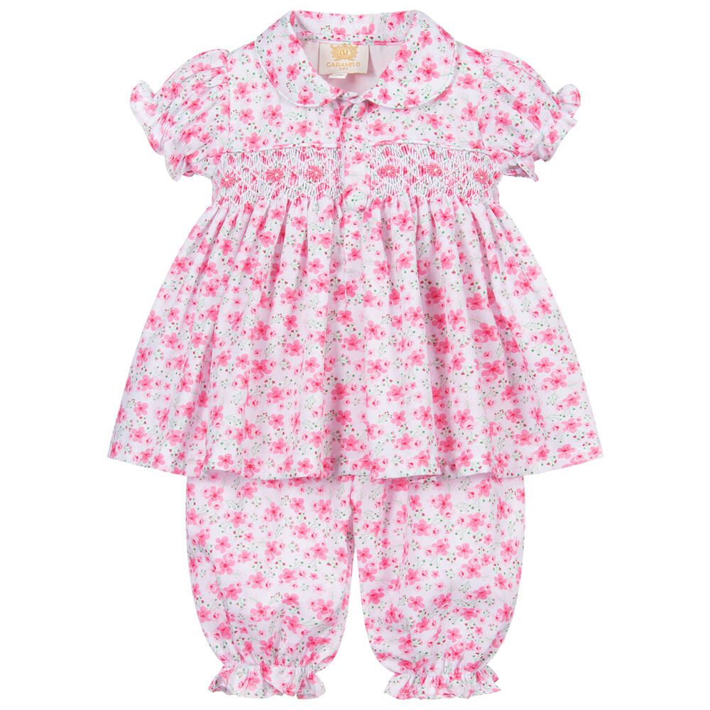 Caramelo Kids - Pink Floral Dress & Bloomers | Childrensalon