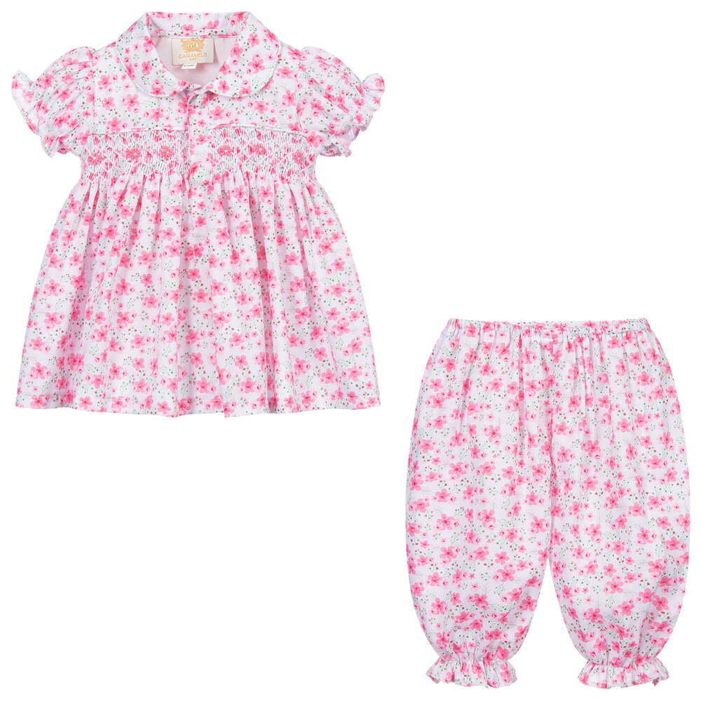 Caramelo Kids-Pink Floral Dress & Bloomers | Childrensalon Outlet