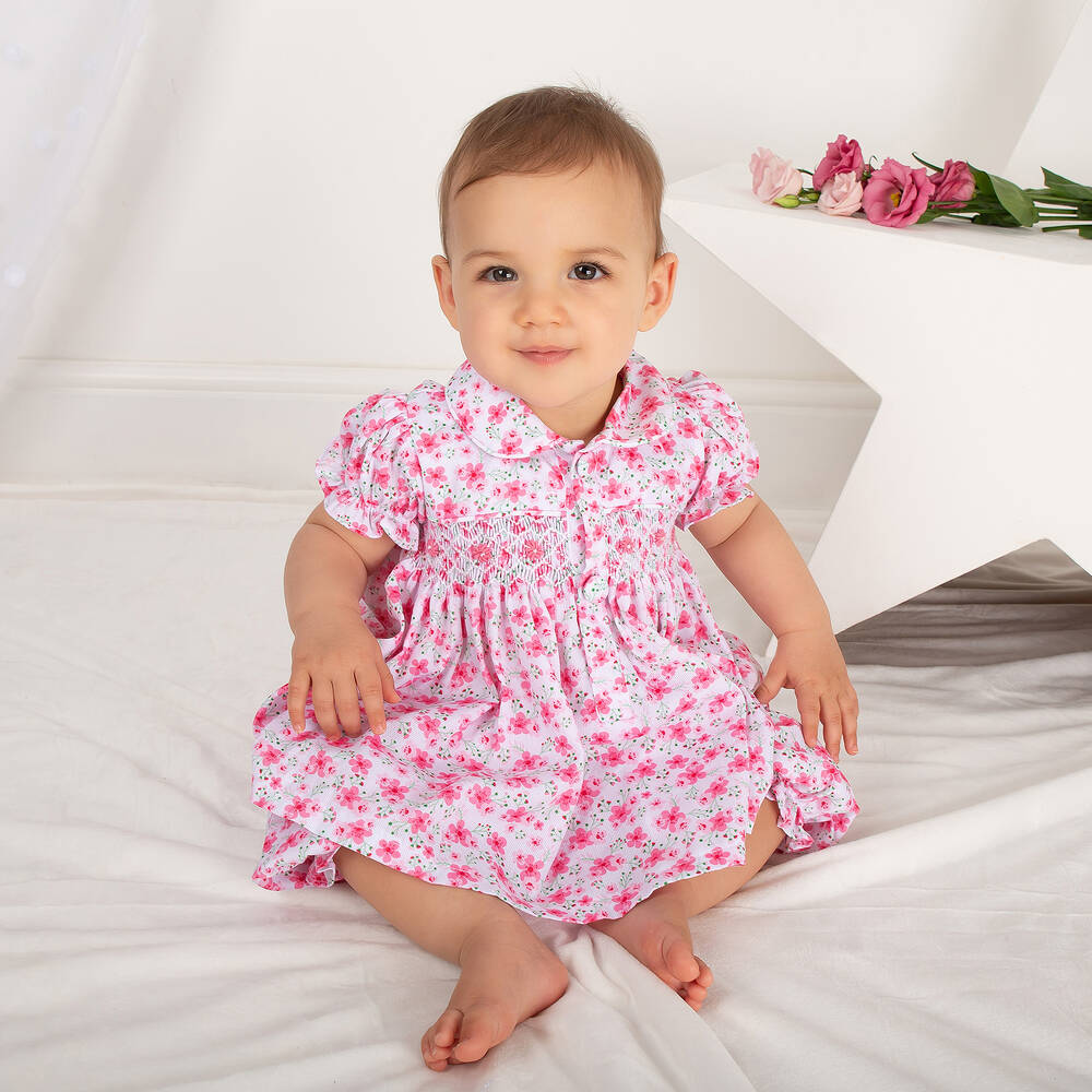 Caramelo Kids-Pink Floral Dress & Bloomers | Childrensalon Outlet