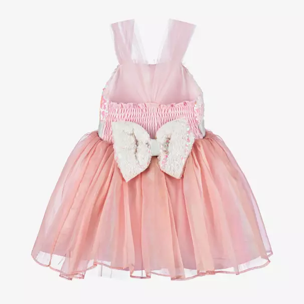 Caramelo Kids-Платье с розовыми переливающимися пайетками для девочек | Childrensalon Outlet