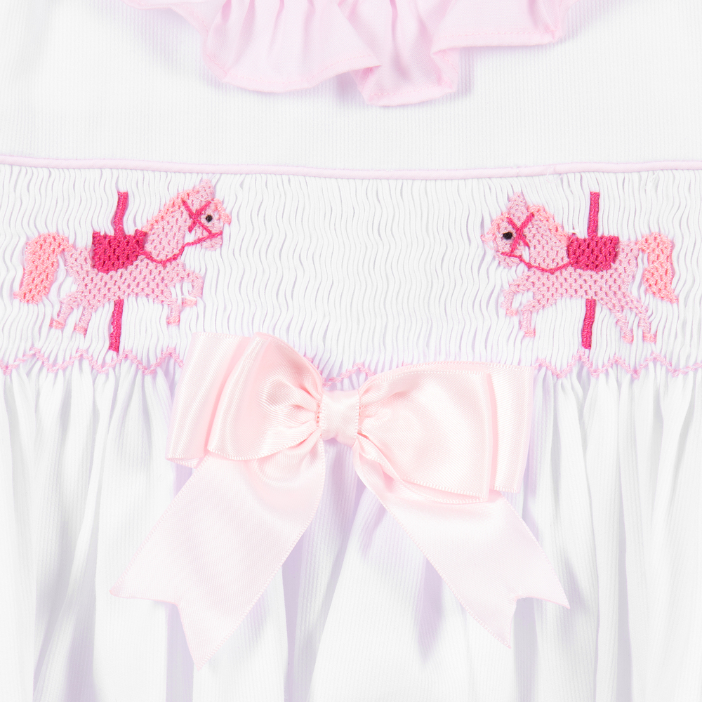 Caramelo Kids-Pink & White Cotton Short Set | Childrensalon Outlet