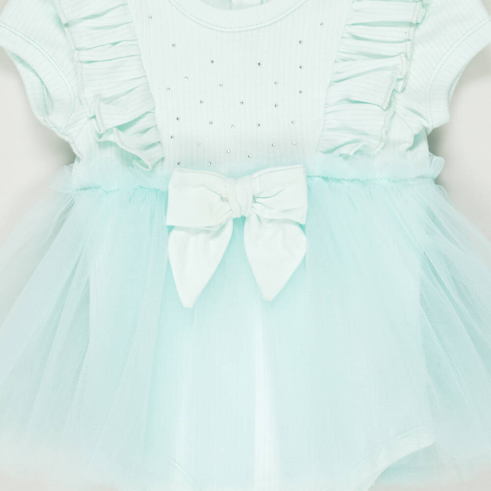 Caramelo Kids-Preloved Baby Girls Green Cotton Dress Set (6-9 months) | Childrensalon Outlet