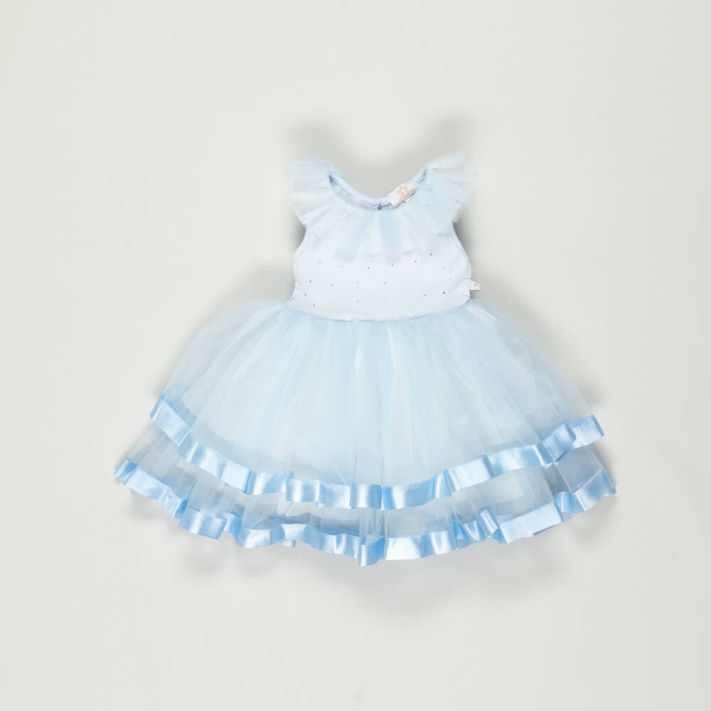 Caramelo Kids-Preloved Girls Blue Sparkly Tulle Dress (1-2 years) | Childrensalon Outlet