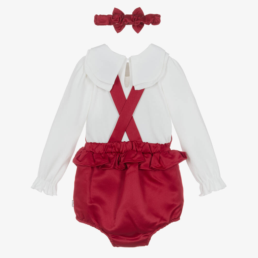 Caramelo Kids-Red Bows Babysuit Set | Childrensalon Outlet