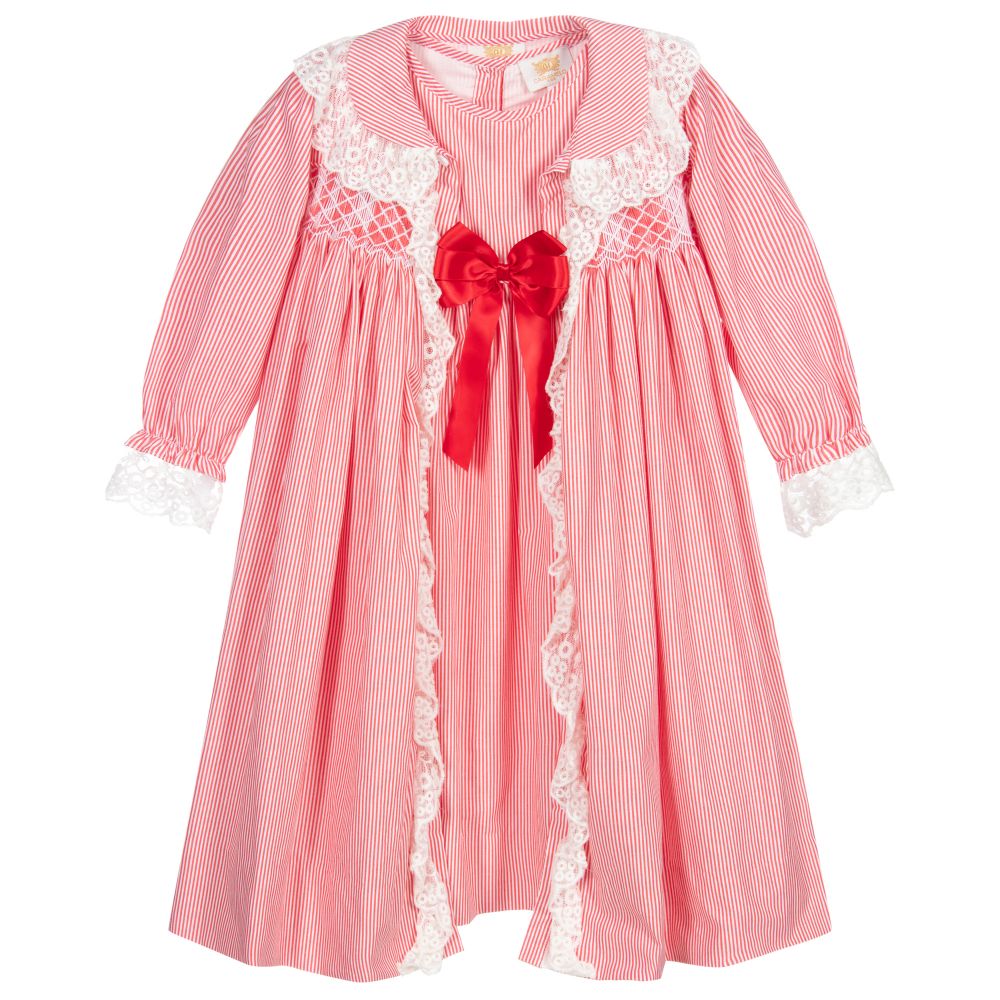 Caramelo Kids - Red Cotton Nightdress Set | Childrensalon