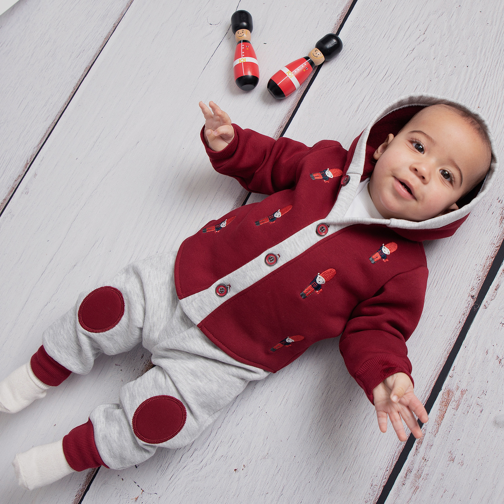 Baby red tracksuit cheap