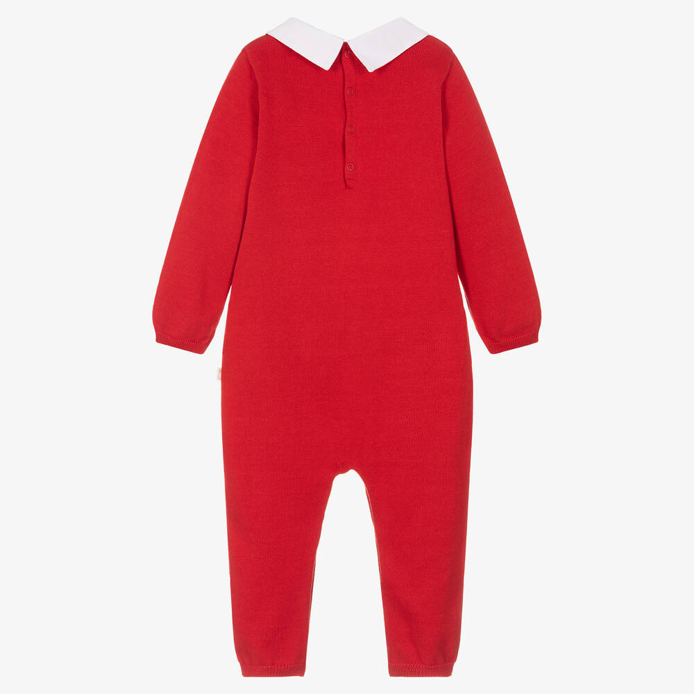 Caramelo Kids-أوفرول رومبرز قطن لون أحمر للأطفال | Childrensalon Outlet