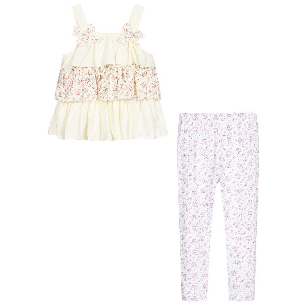 Caramelo Kids Ruffle Top & Leggings Set Childrensalon Outlet
