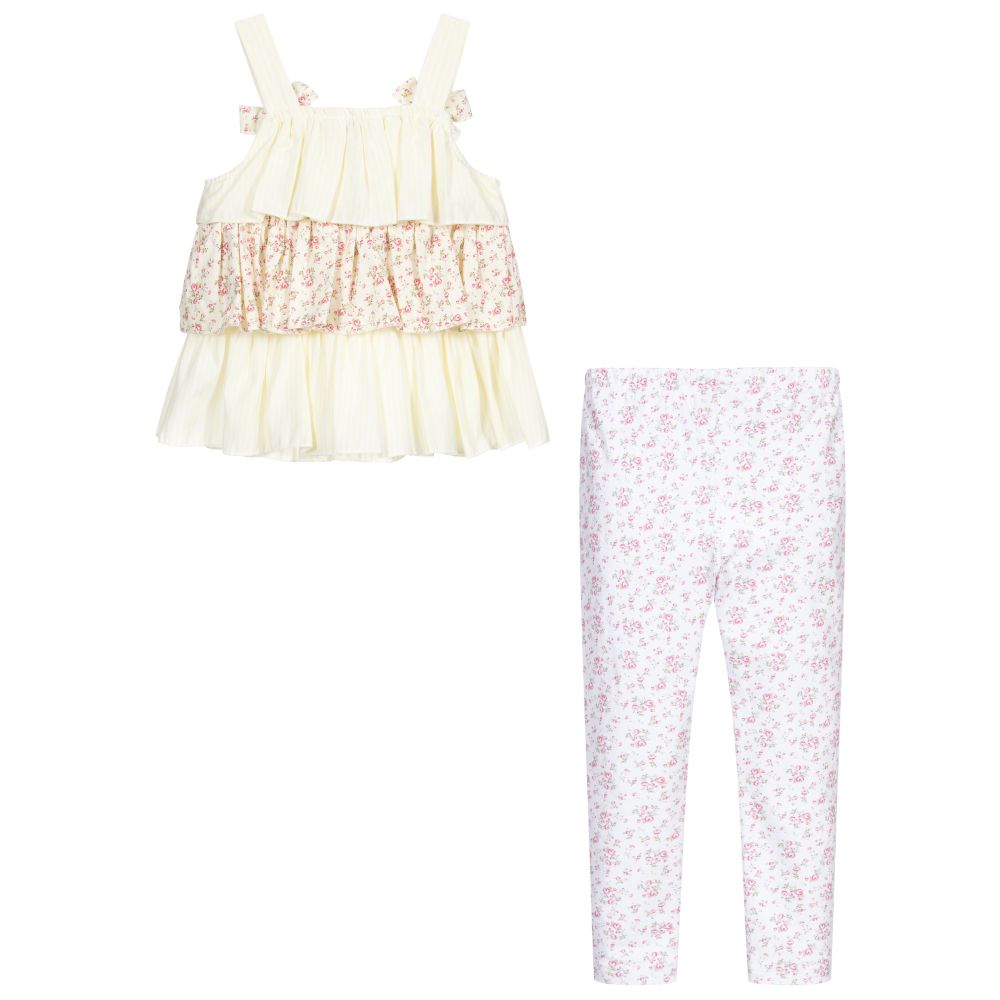 Caramelo Kids-Ruffle Top & Leggings Set | Childrensalon Outlet