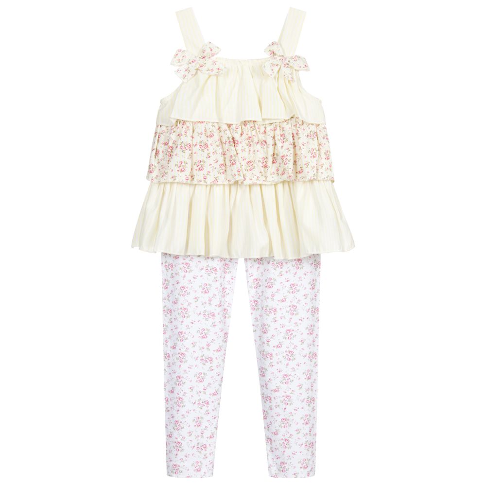 Caramelo Kids-Ruffle Top & Leggings Set | Childrensalon Outlet