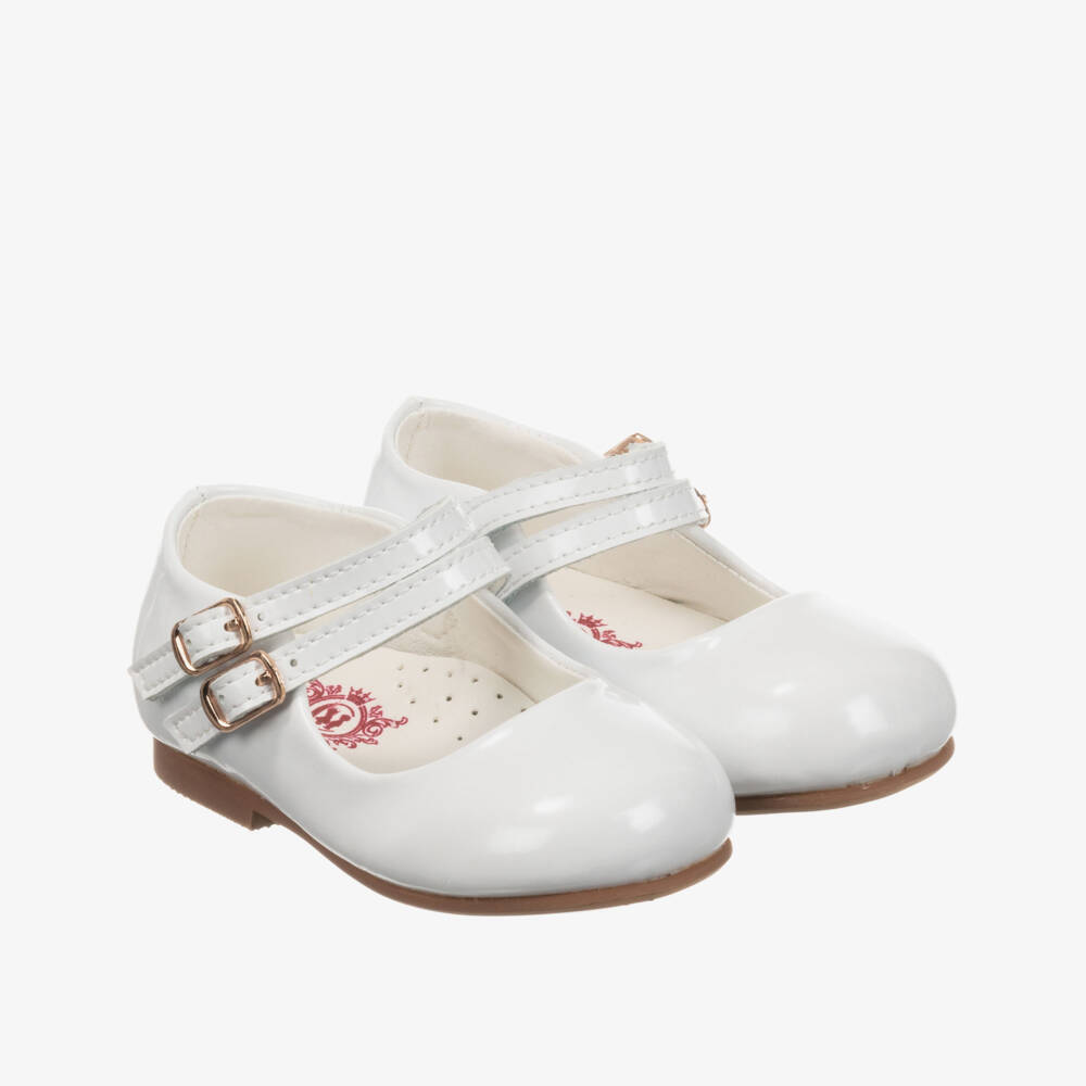 Caramelo Kids-White Patent Leather Shoes | Childrensalon Outlet