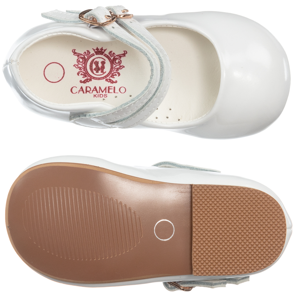Kids white patent shoes shop