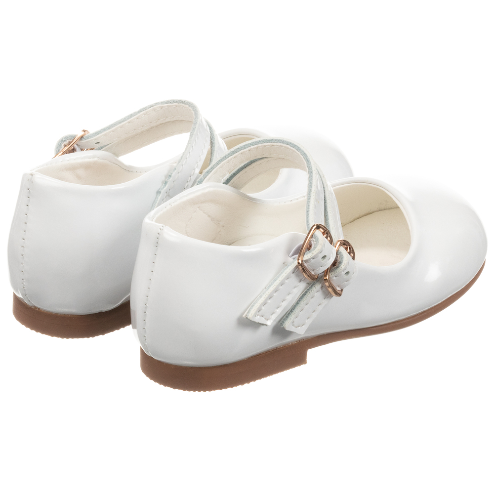 Infant white patent leather shoes on sale