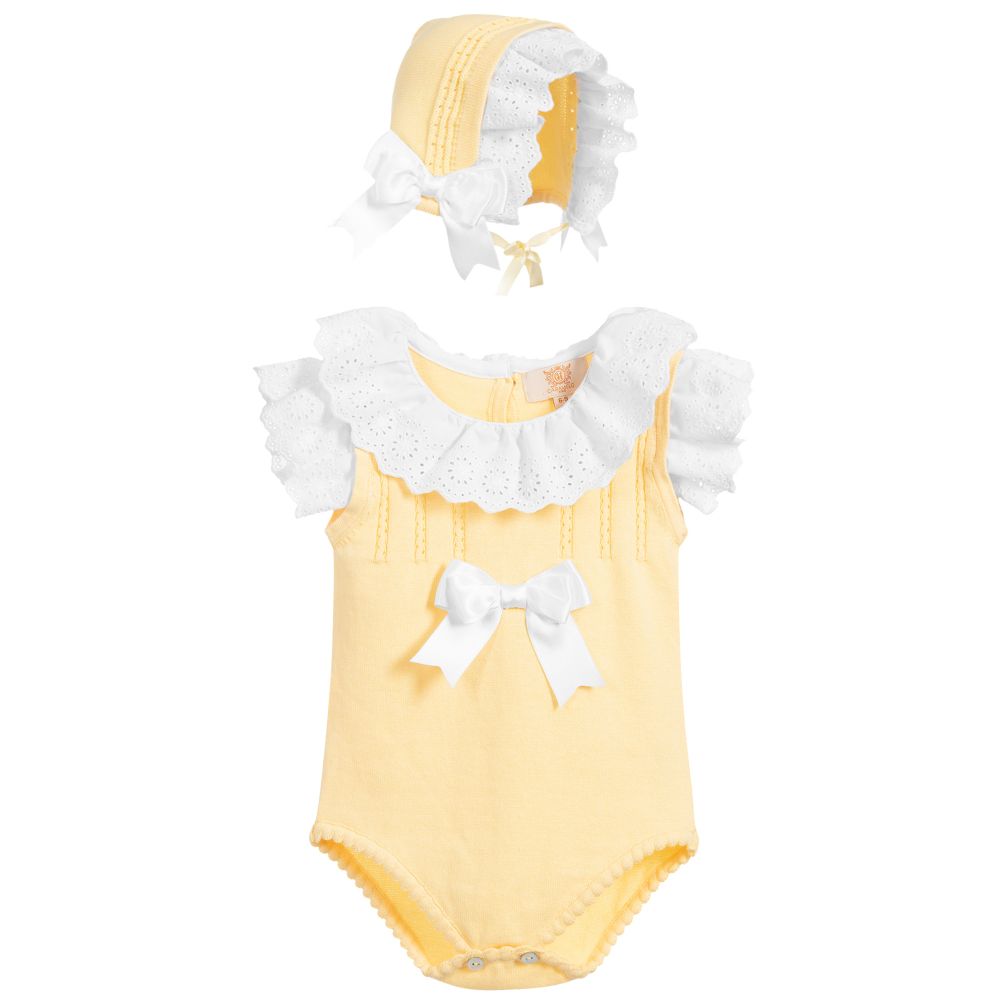 Caramelo Kids - Yellow & White Shortie Set | Childrensalon