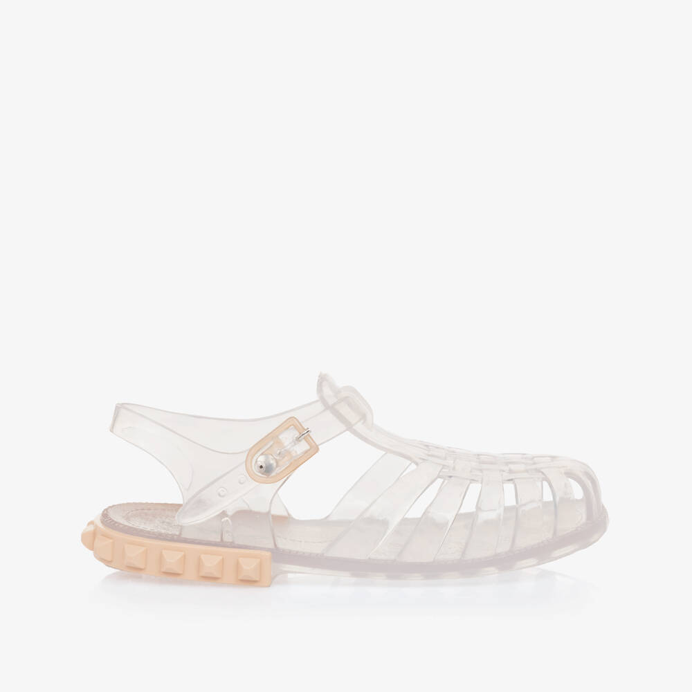 Carmen Sol-Girls Blush Pink Jelly Sandals | Childrensalon Outlet