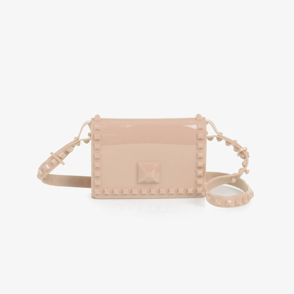 Carmen Sol-Girls Blush Pink Studded Crossbody Bag | Childrensalon Outlet