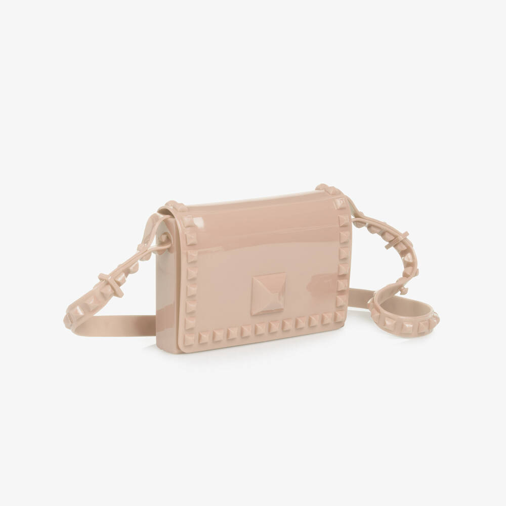 Carmen Sol-Girls Blush Pink Studded Crossbody Bag | Childrensalon Outlet