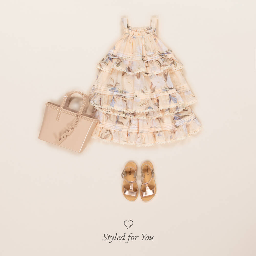 Carmen Sol-Girls Blush Pink Studded Mini Tote Bag (18cm) | Childrensalon Outlet