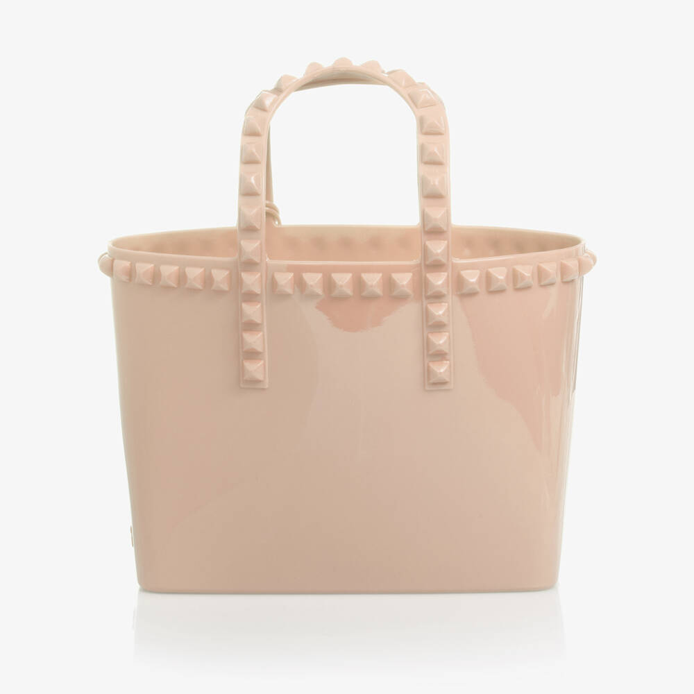Carmen Sol-Girls Blush Pink Studded Tote | Childrensalon Outlet