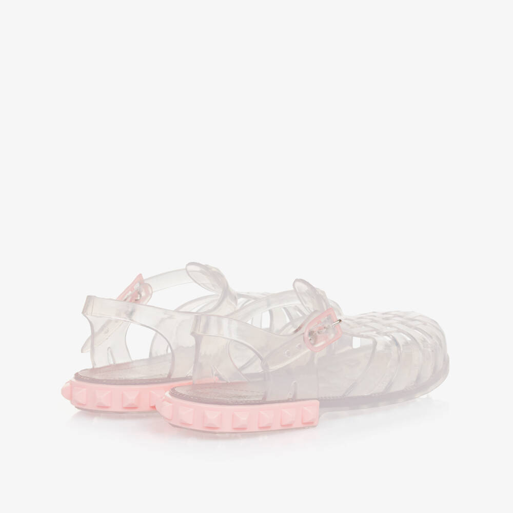 Carmen Sol-Розовые сандалии из желе с заклепками для девочек | Childrensalon Outlet