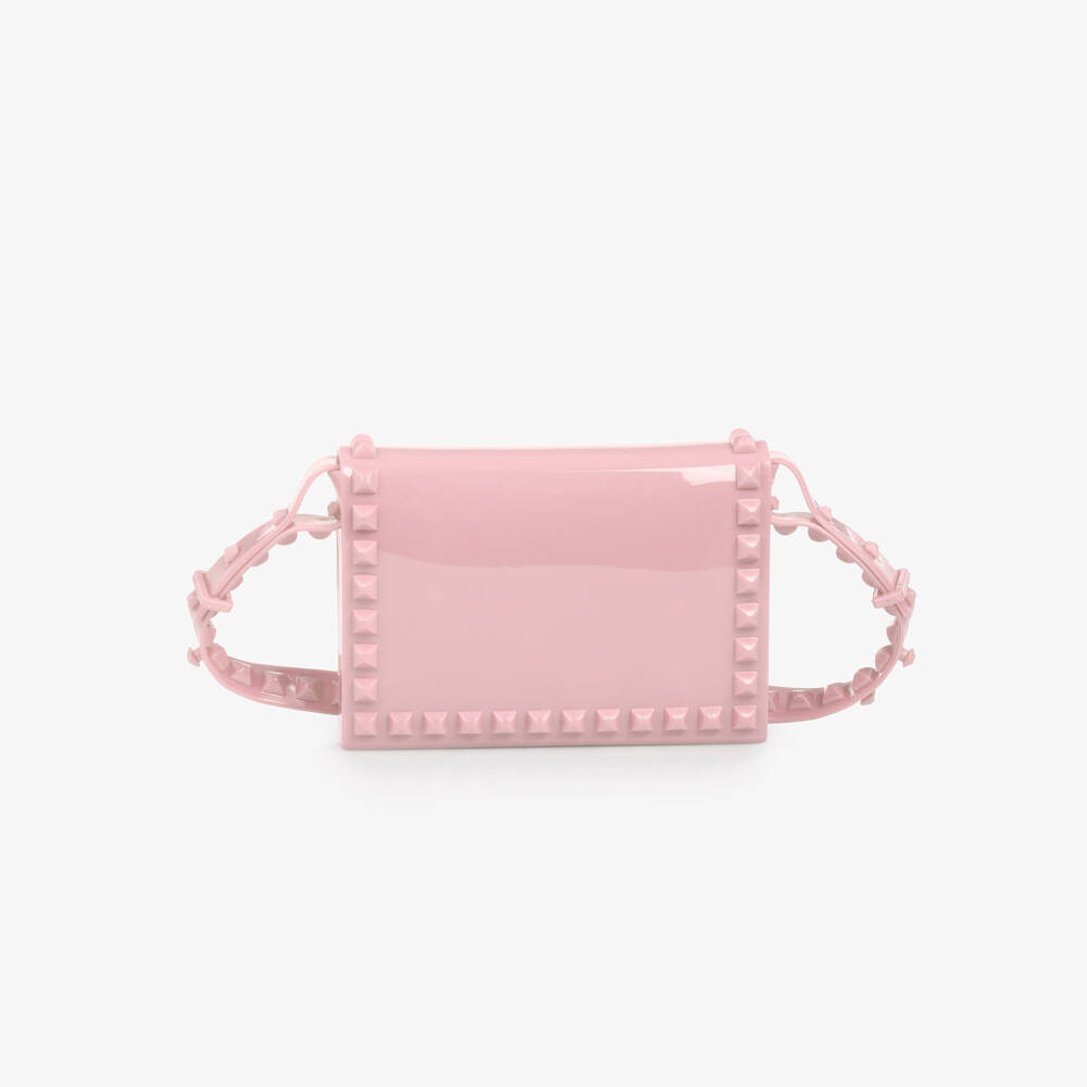 Carmen Sol-Girls Pink Studded Shoulder Bag (18cm) | Childrensalon Outlet