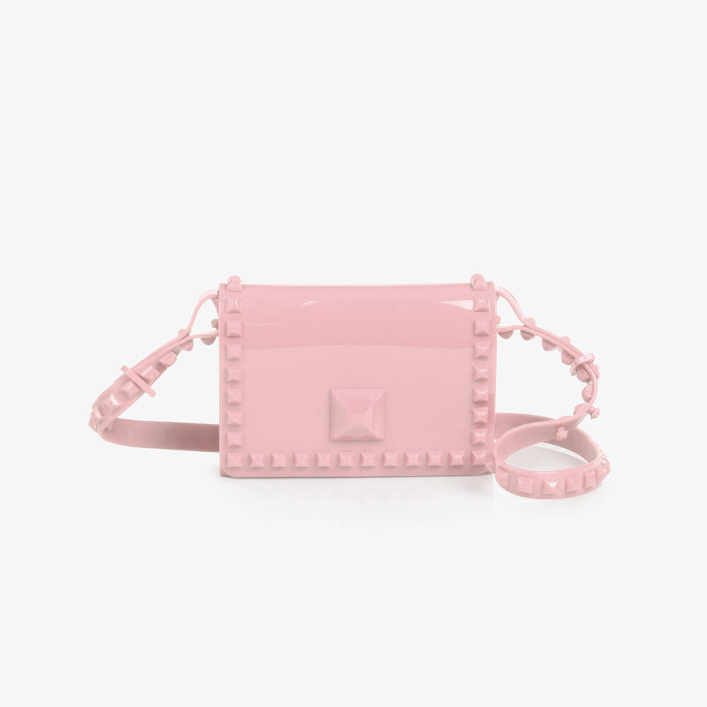 Carmen Sol-Girls Pink Studded Shoulder Bag (18cm) | Childrensalon Outlet