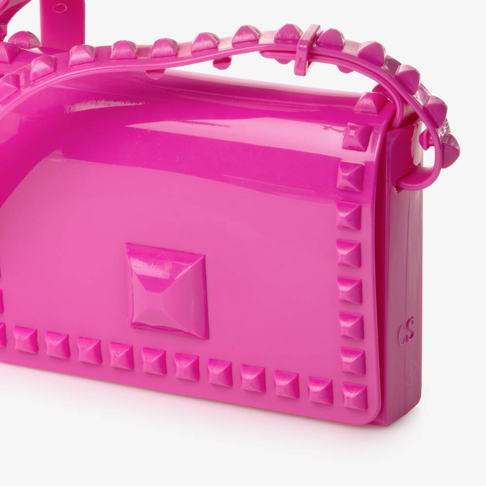 Carmen Sol-Girls Vibrant Pink Studded Bag | Childrensalon Outlet