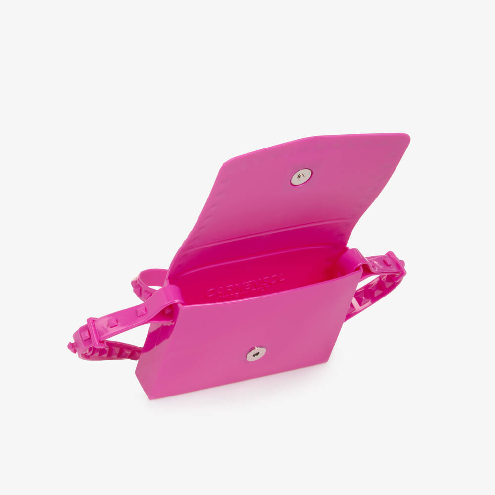 Carmen Sol-Girls Vibrant Pink Studded Bag | Childrensalon Outlet