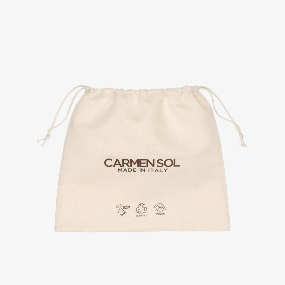 Carmen Sol-Girls White Studded Shoulder Bag (18cm) | Childrensalon Outlet