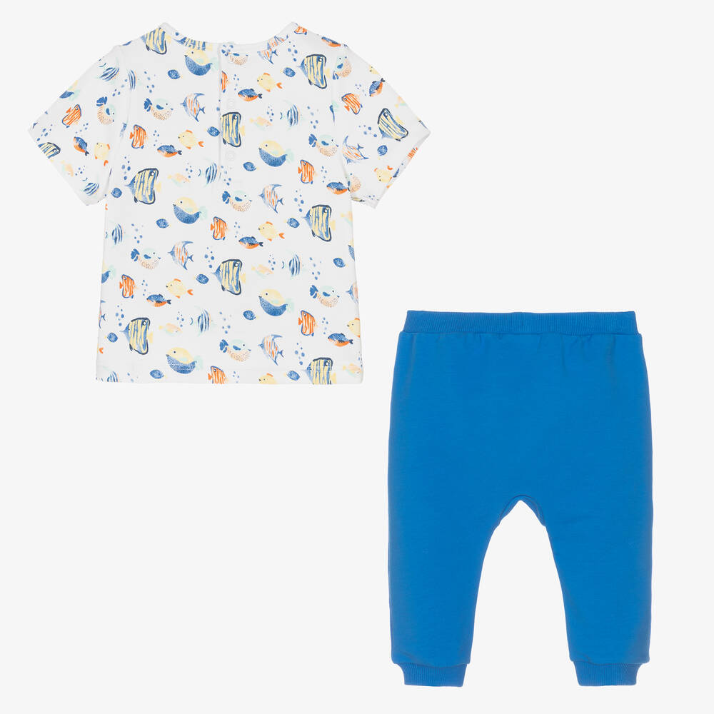 Carrément Beau-Футболка и синие брюки из органического хлопка | Childrensalon Outlet