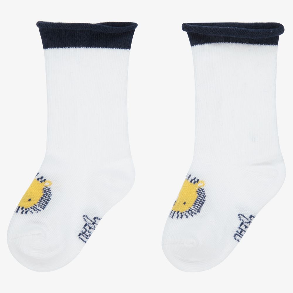 Carr ment Beau Baby Boys White Cotton Socks Childrensalon Outlet