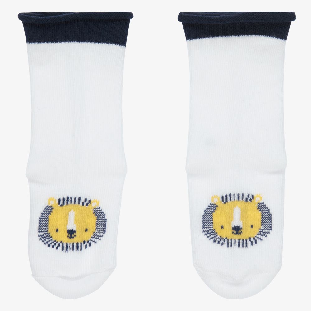 Carrément Beau - Baby Boys White Cotton Socks | Childrensalon