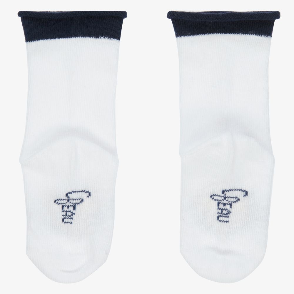 كاريمون بو-جوارب قطن محبوك لون أبيض للمواليد | Childrensalon Outlet