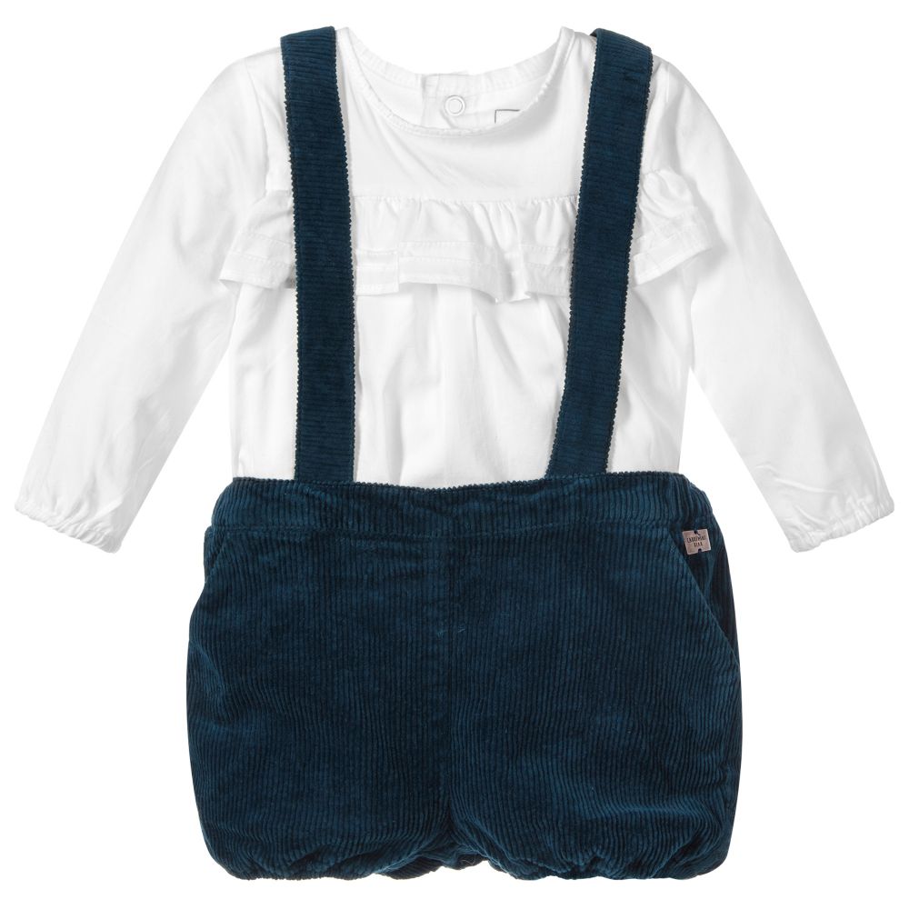 Carrément Beau - Baby Girls Corduroy Shorts Set | Childrensalon