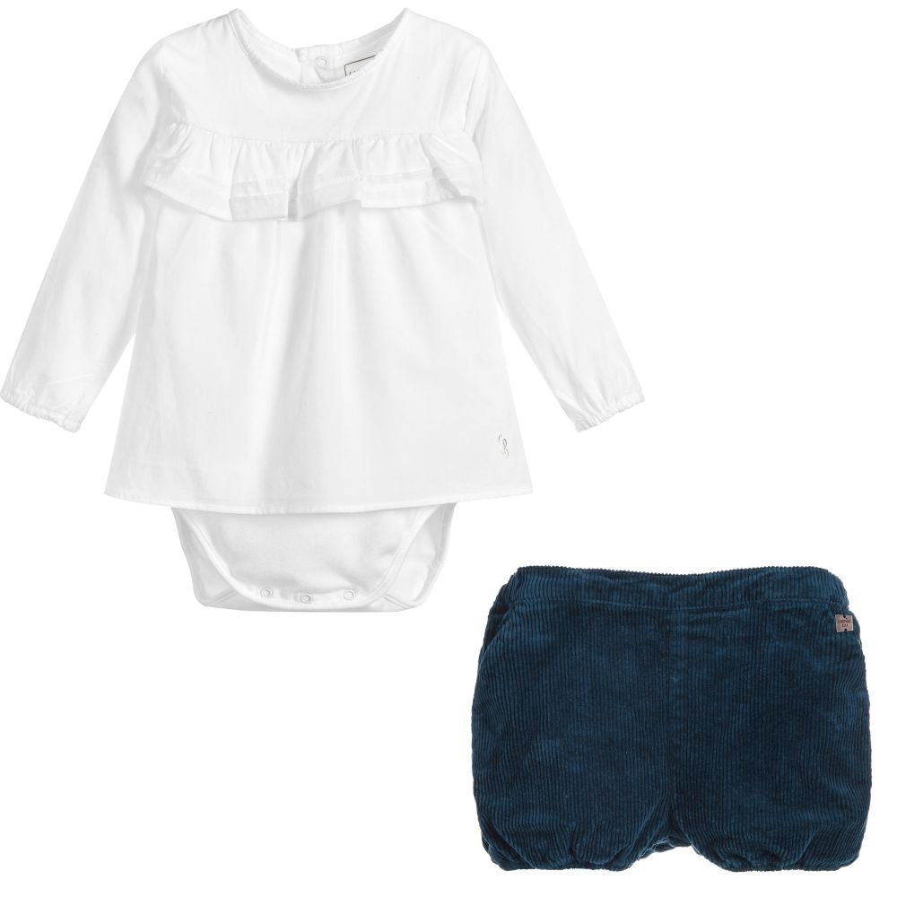 Carrément Beau-Baby Girls Corduroy Shorts Set | Childrensalon Outlet