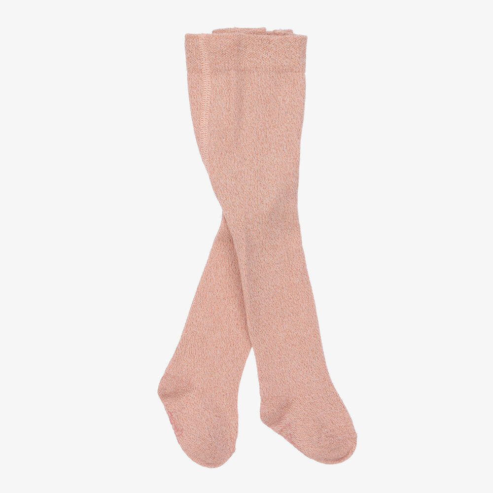 Carrément Beau-Baby Girls Pink Cotton Tights | Childrensalon Outlet