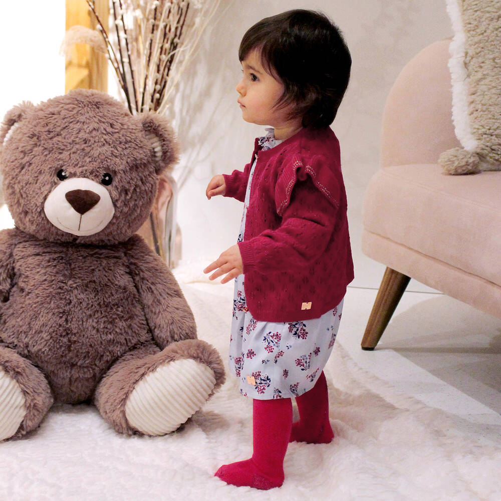 Carrément Beau-Baby Girls Pink Cotton Tights | Childrensalon Outlet