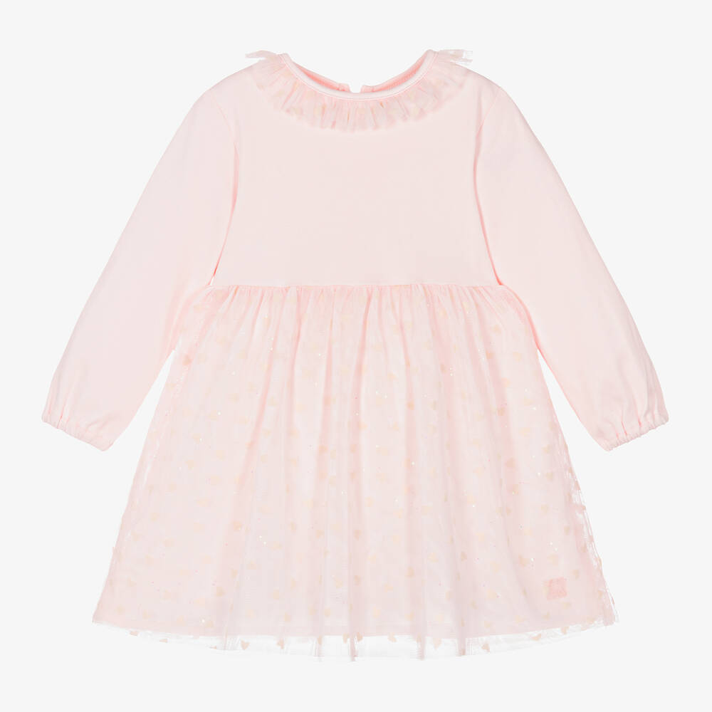 Carrément Beau - Розовое платье с тюлем для малышек | Childrensalon