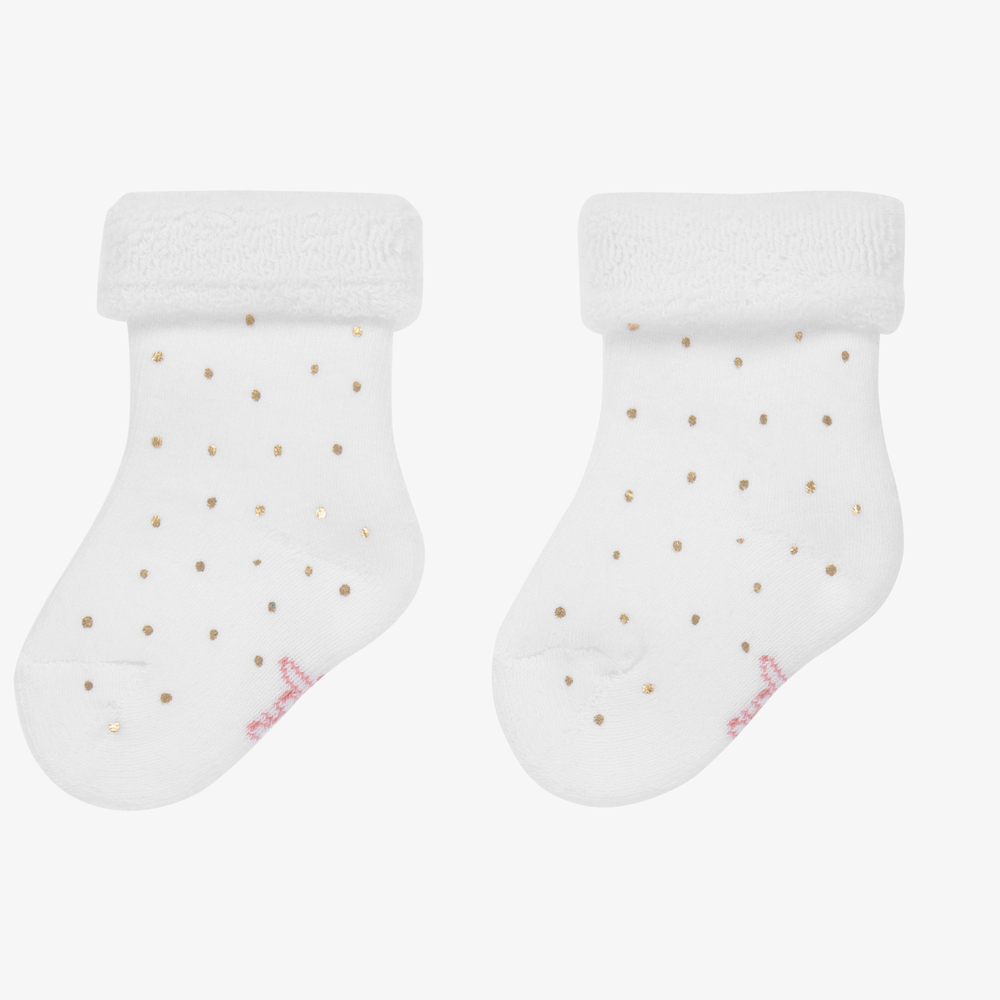 Carrément Beau-Белые хлопковые носки для малышек | Childrensalon Outlet
