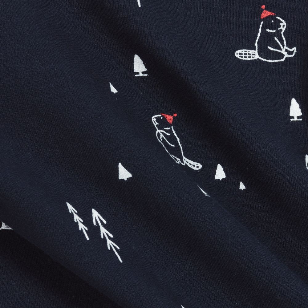 Carrément Beau-توب بسحّاب قطن عضوي جيرسي لون كحلي وأبيض | Childrensalon Outlet