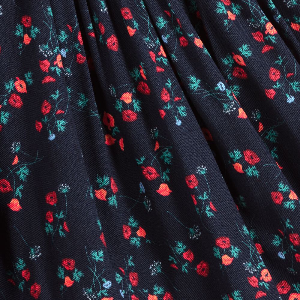 Carrément Beau-Синяя юбка из вискозы с цветочным рисунком | Childrensalon Outlet