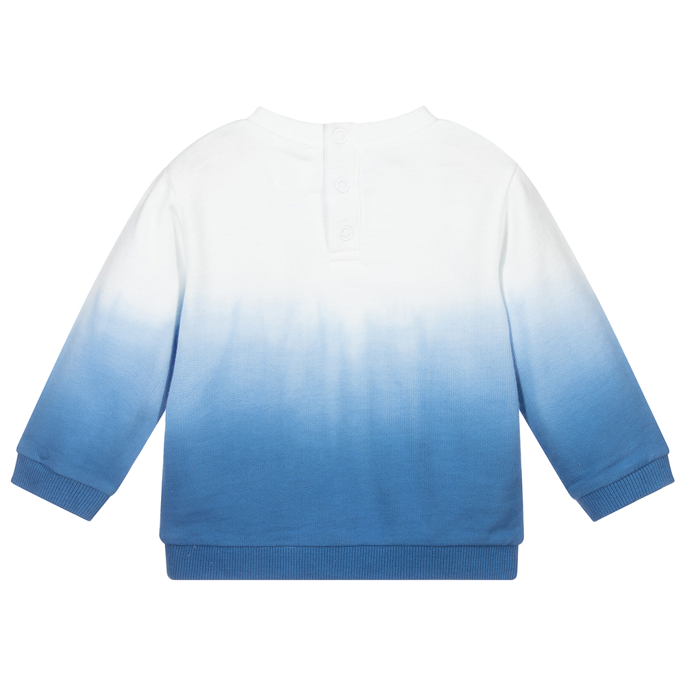 Carrément Beau-Blue Organic Cotton Sweatshirt | Childrensalon Outlet