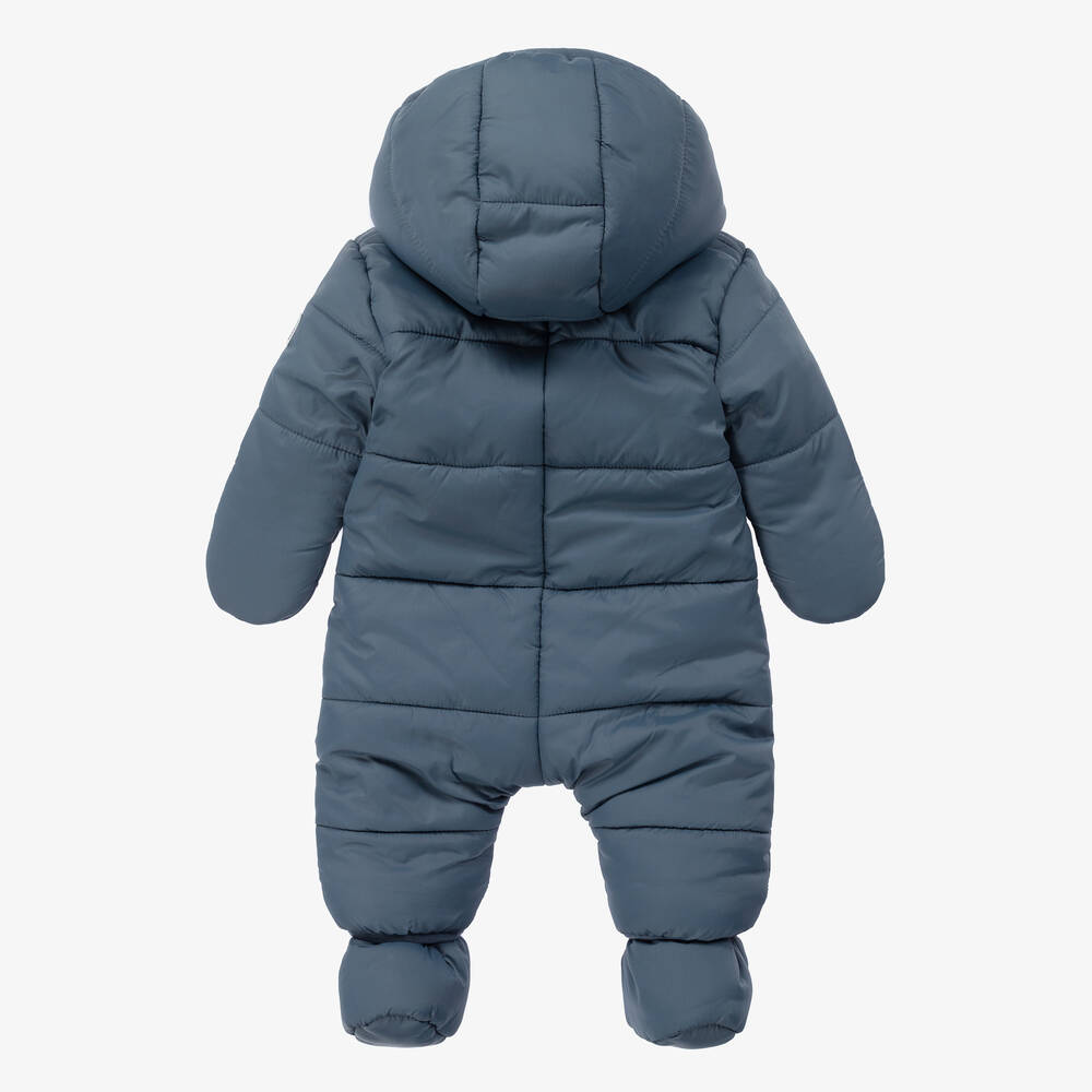Carrément Beau-Blue Puffer Baby Snowsuit | Childrensalon Outlet