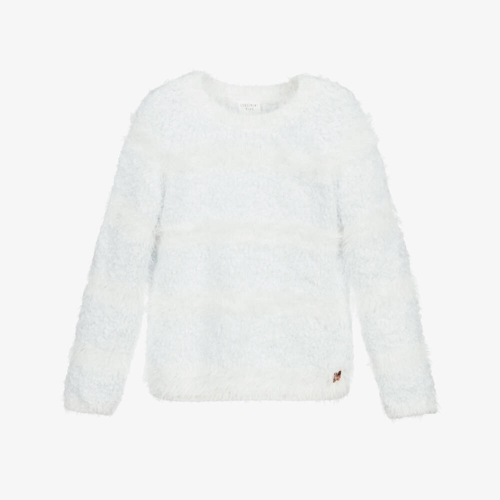 Carrément Beau-Blue & White Sweater | Childrensalon Outlet