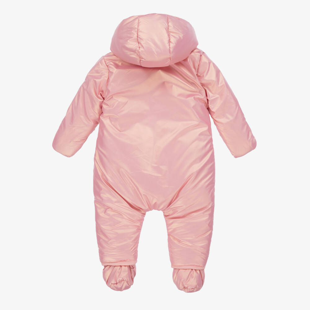 Carrément Beau-Blush Cozy Hooded Snowsuit for Girls | Childrensalon Outlet